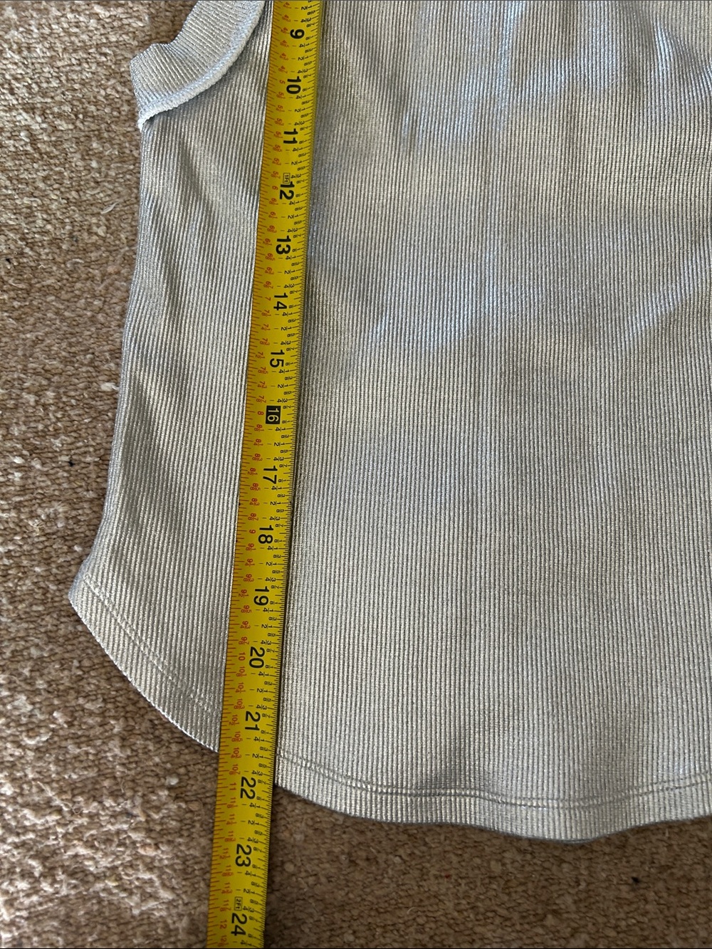We The Free Ribbed Tank Top — Silver - Picture 5 of 7